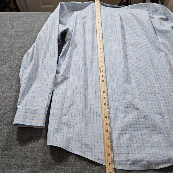 Eddie Bauer Shirt Mens Tall L Plaid LS Wrinkle Free Relaxed Fit Pocket Preppy - Picture 7 of 16